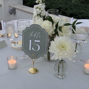 Elegant Sage Green Table Numbers